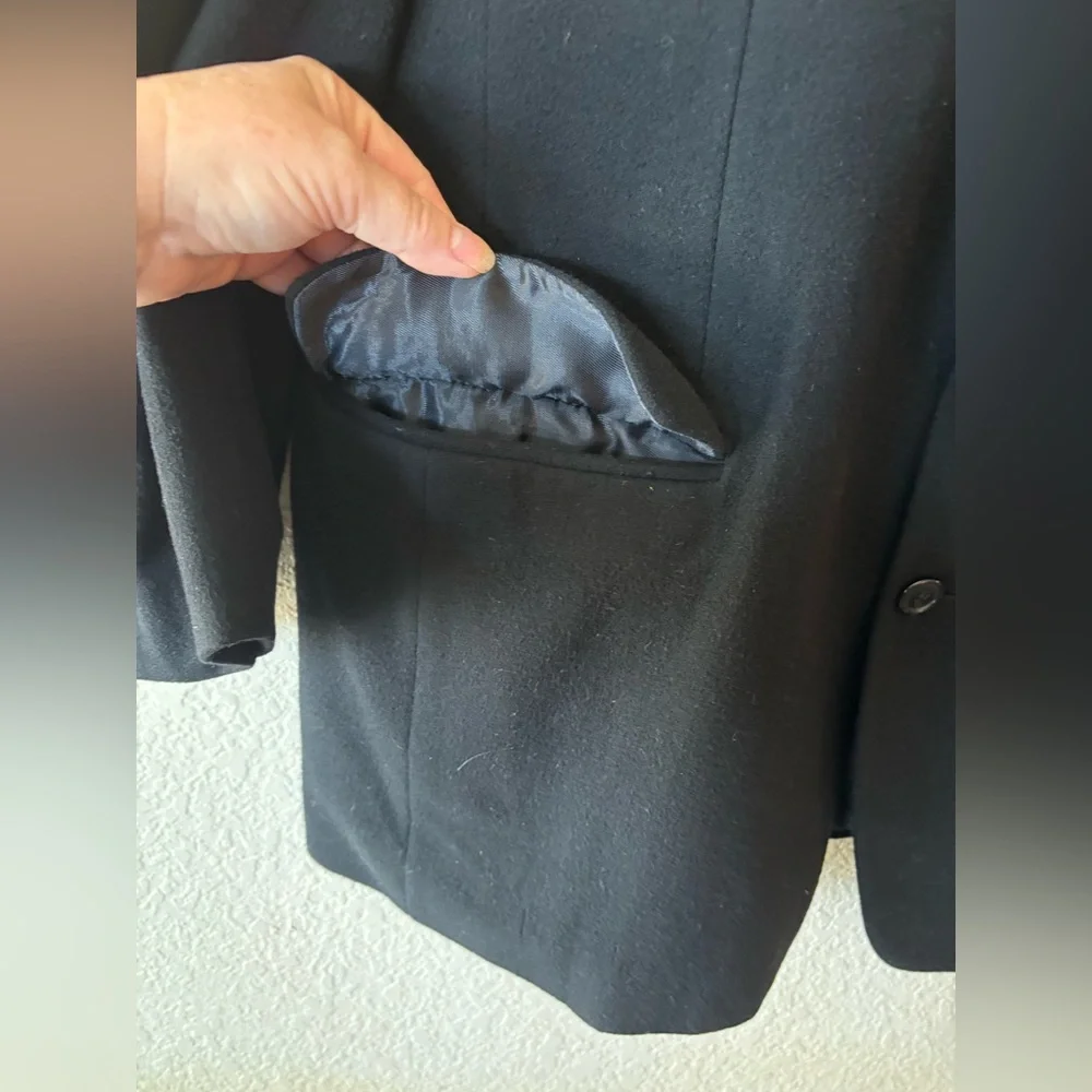 Gianfranco Ruffini ITALY Cashmere Blend‎ Men’s Sz 44L Black Sports Coat Blazer